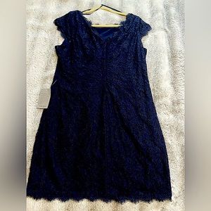 NWT Nordstrom, Eliza J, Navy blue lace dress size 16p, weddings, bridesmaids